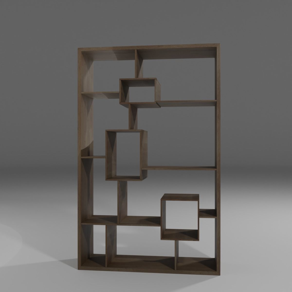 Walnut Shelf 3D model_2