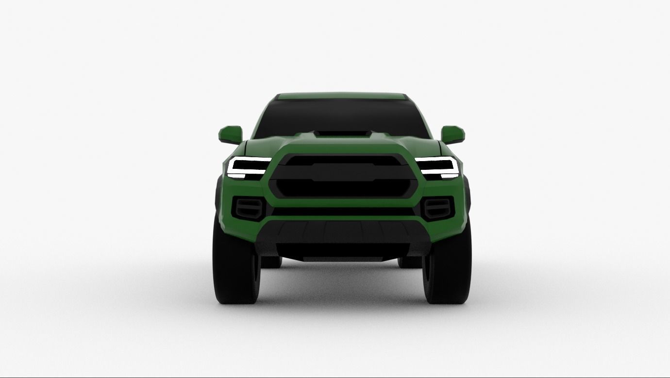 Toyota Tacoma TRD Low-poly 3D model_1