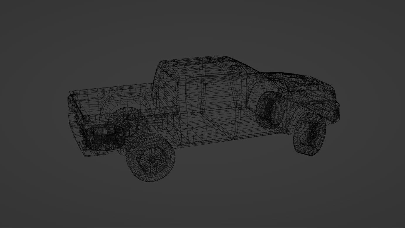 Toyota Tacoma TRD Low-poly 3D model_7