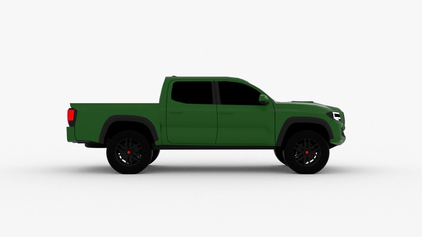 Toyota Tacoma TRD Low-poly 3D model_2