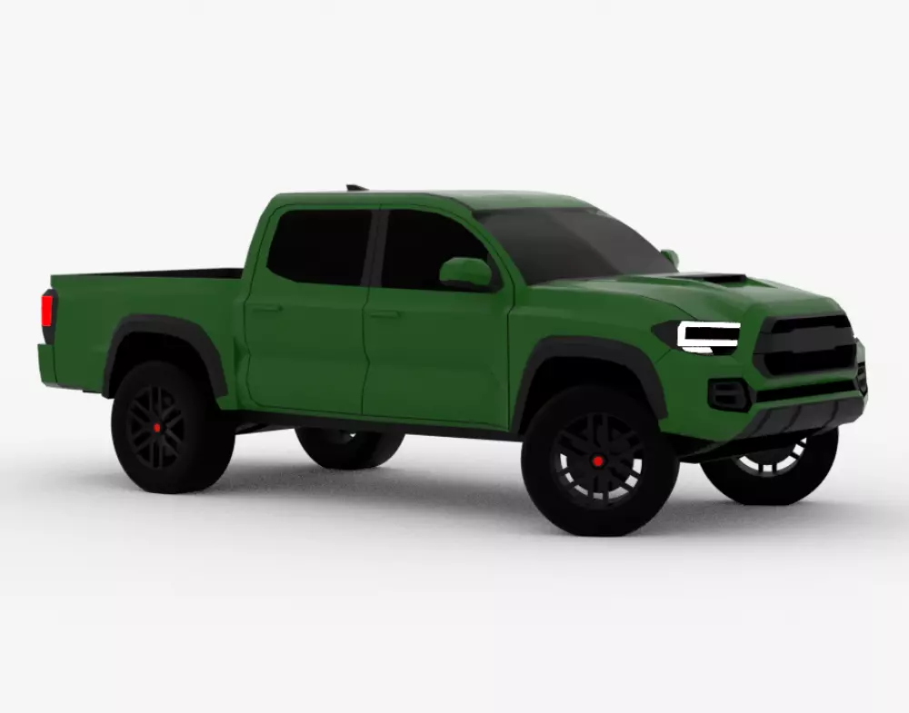 Toyota Tacoma TRD Low-poly 3D model_0