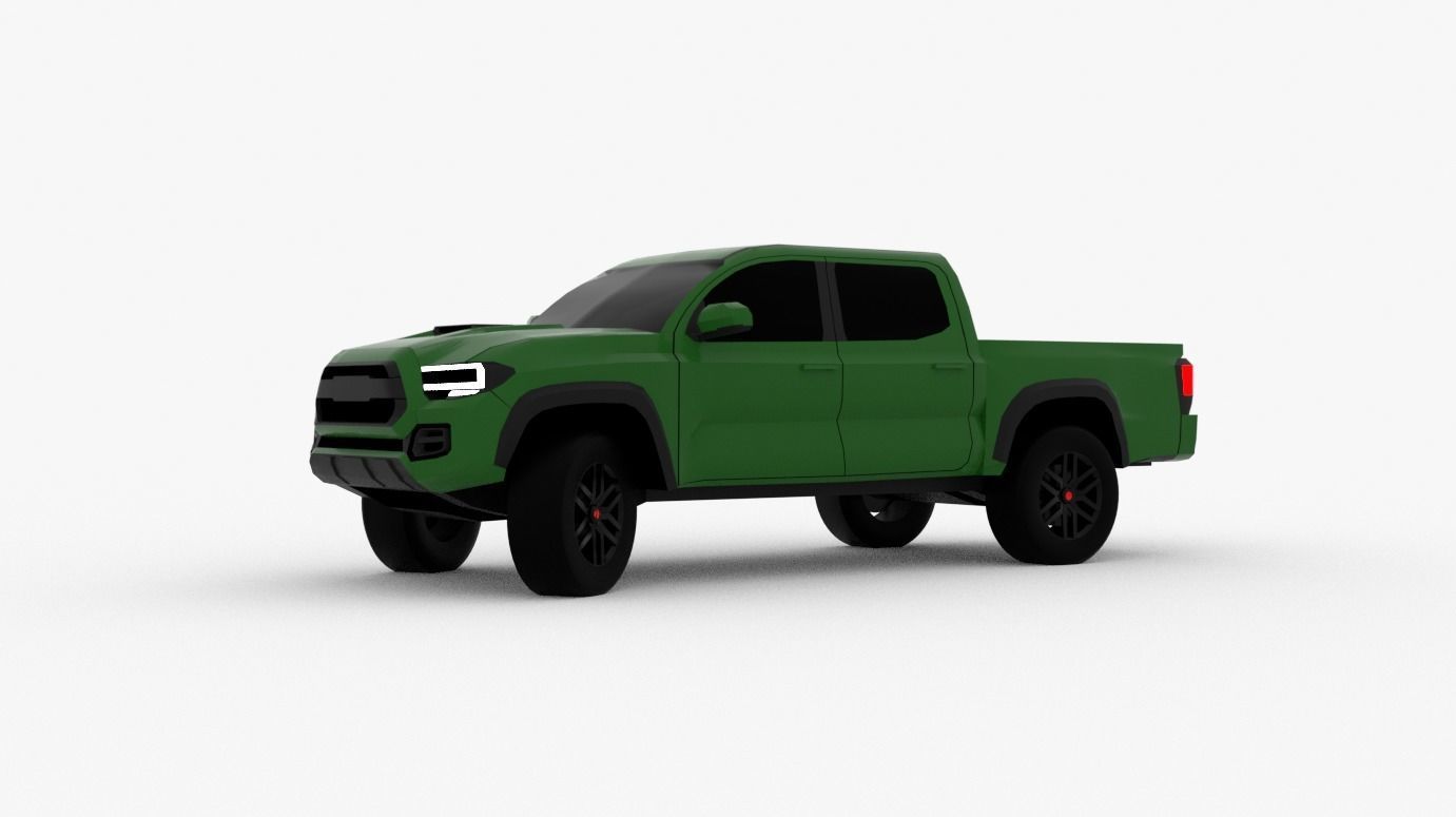 Toyota Tacoma TRD Low-poly 3D model_4