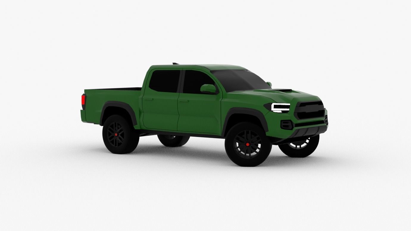 Toyota Tacoma TRD Low-poly 3D model_5
