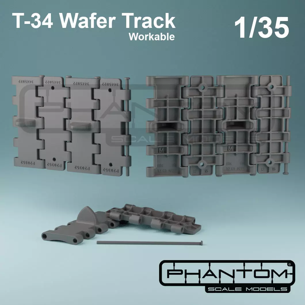 T-34 WAFFLE TRACKS 3D PRINT - 1-35 scale 3D print model_0