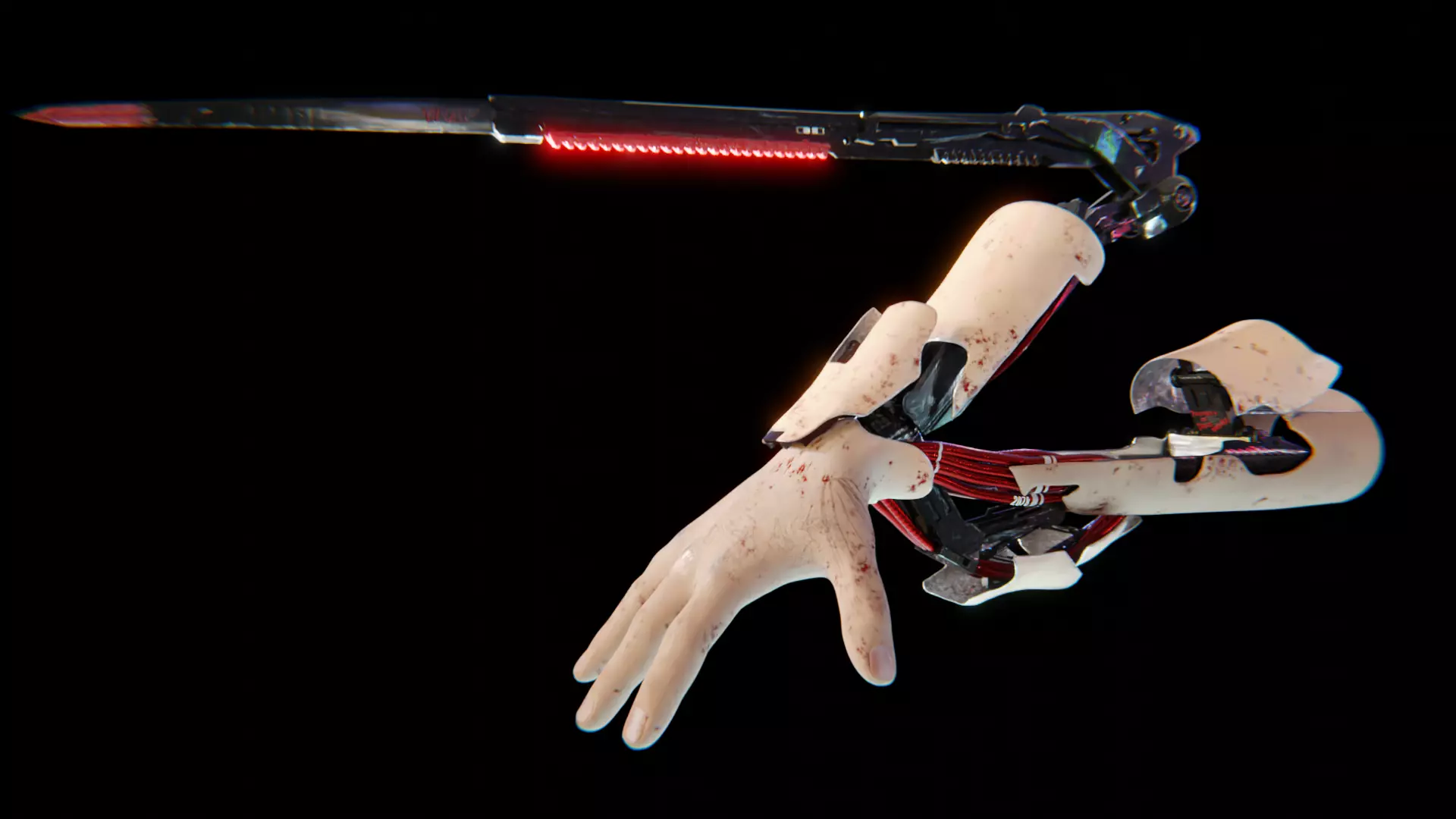 Mantis Blade CYBERPUNK Low-poly 3D model_0