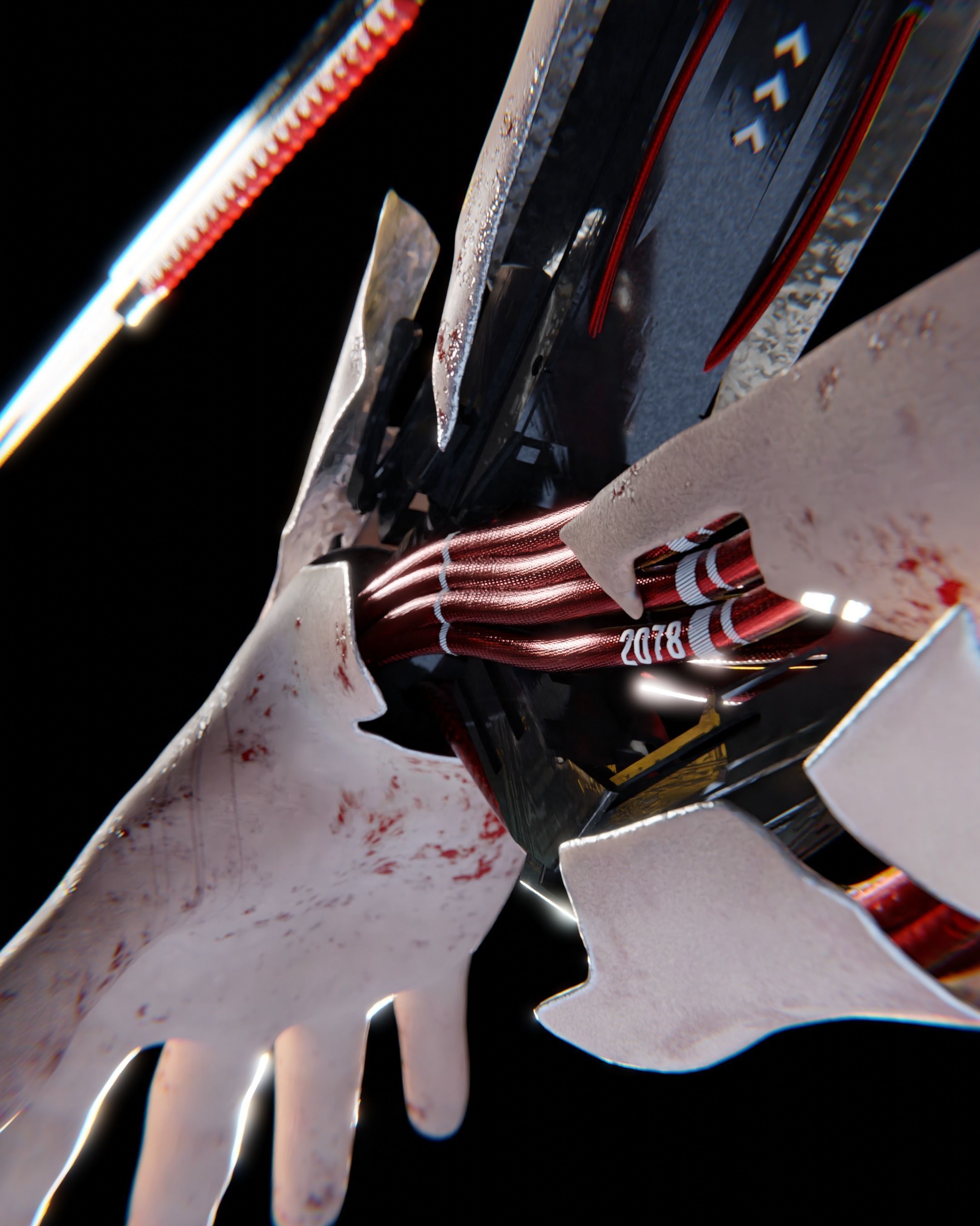 Mantis Blade CYBERPUNK Low-poly 3D model_4