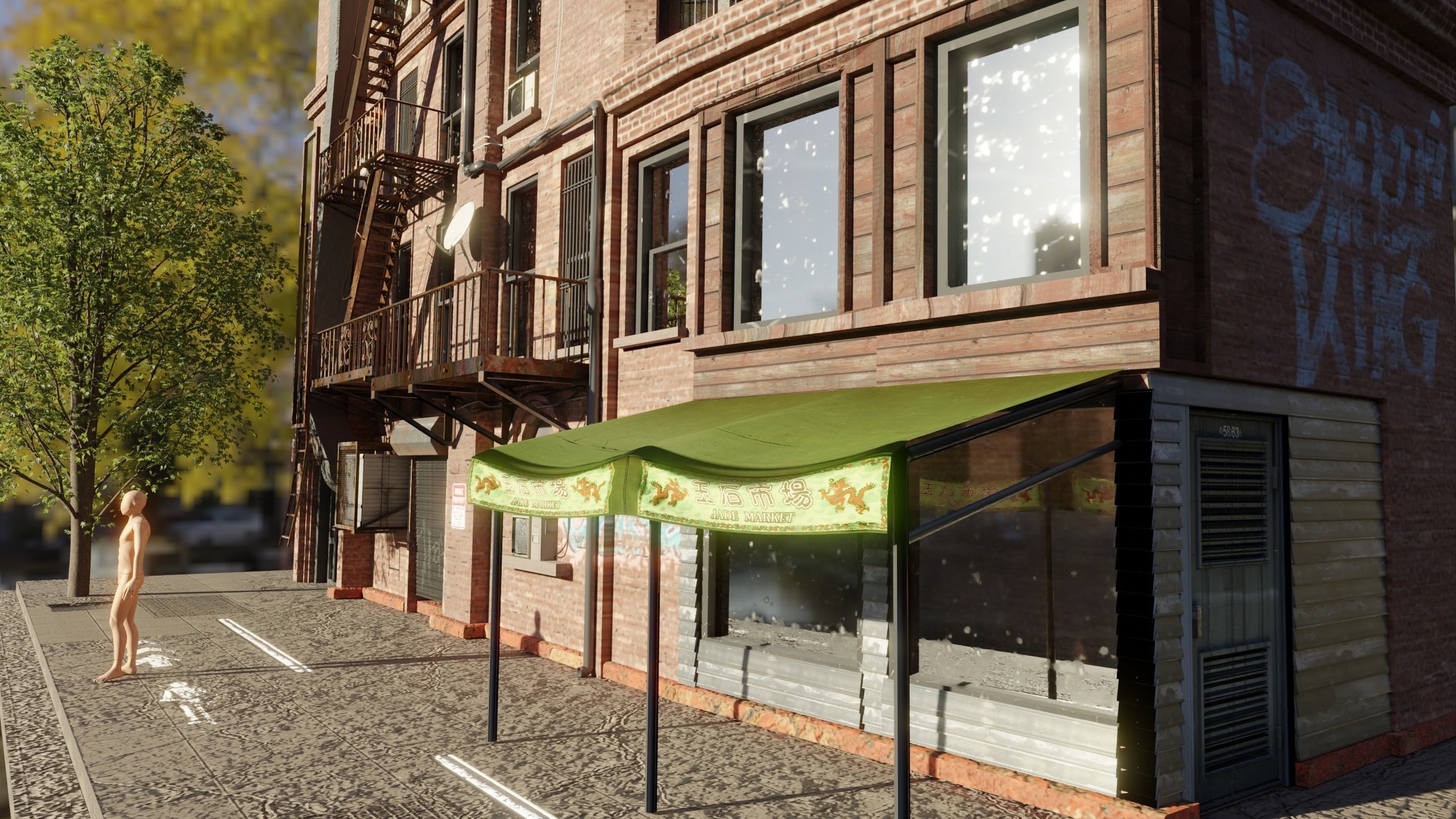 Brooklyn building Low-poly 3D model_5