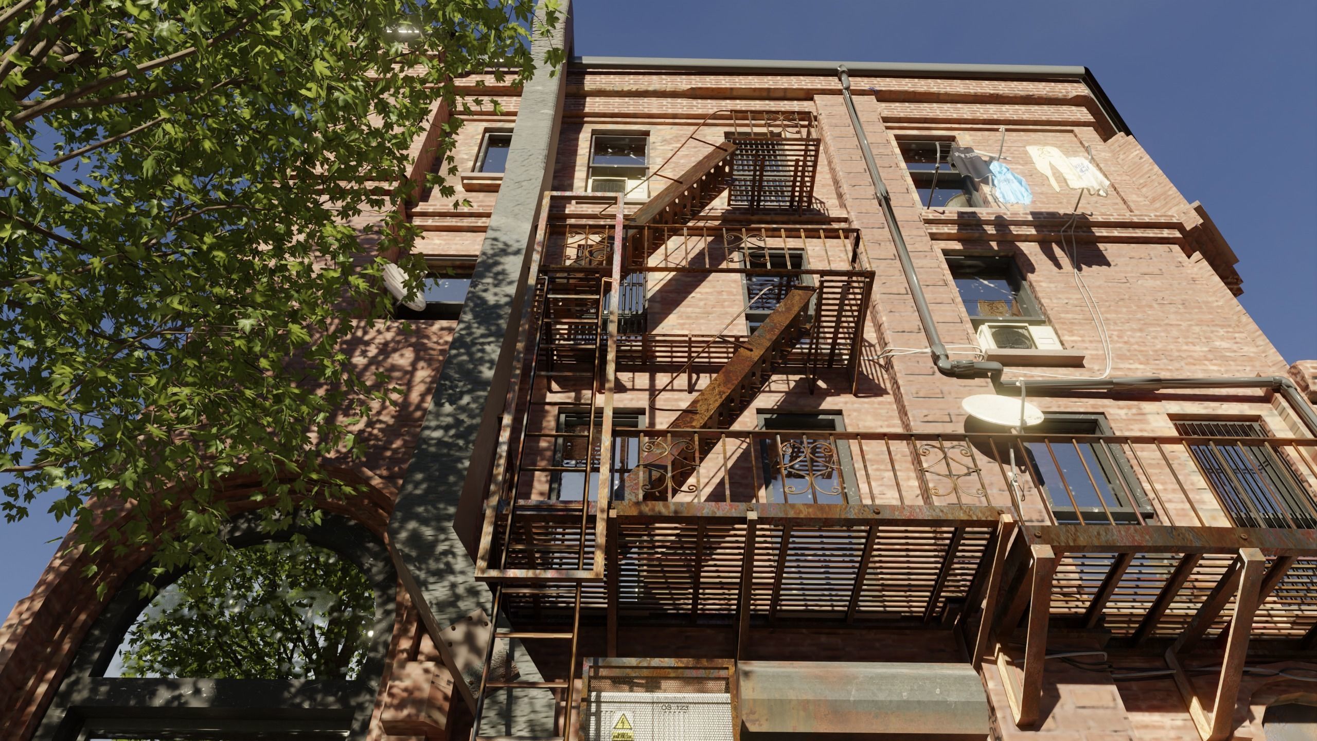 Brooklyn building Low-poly 3D model_4