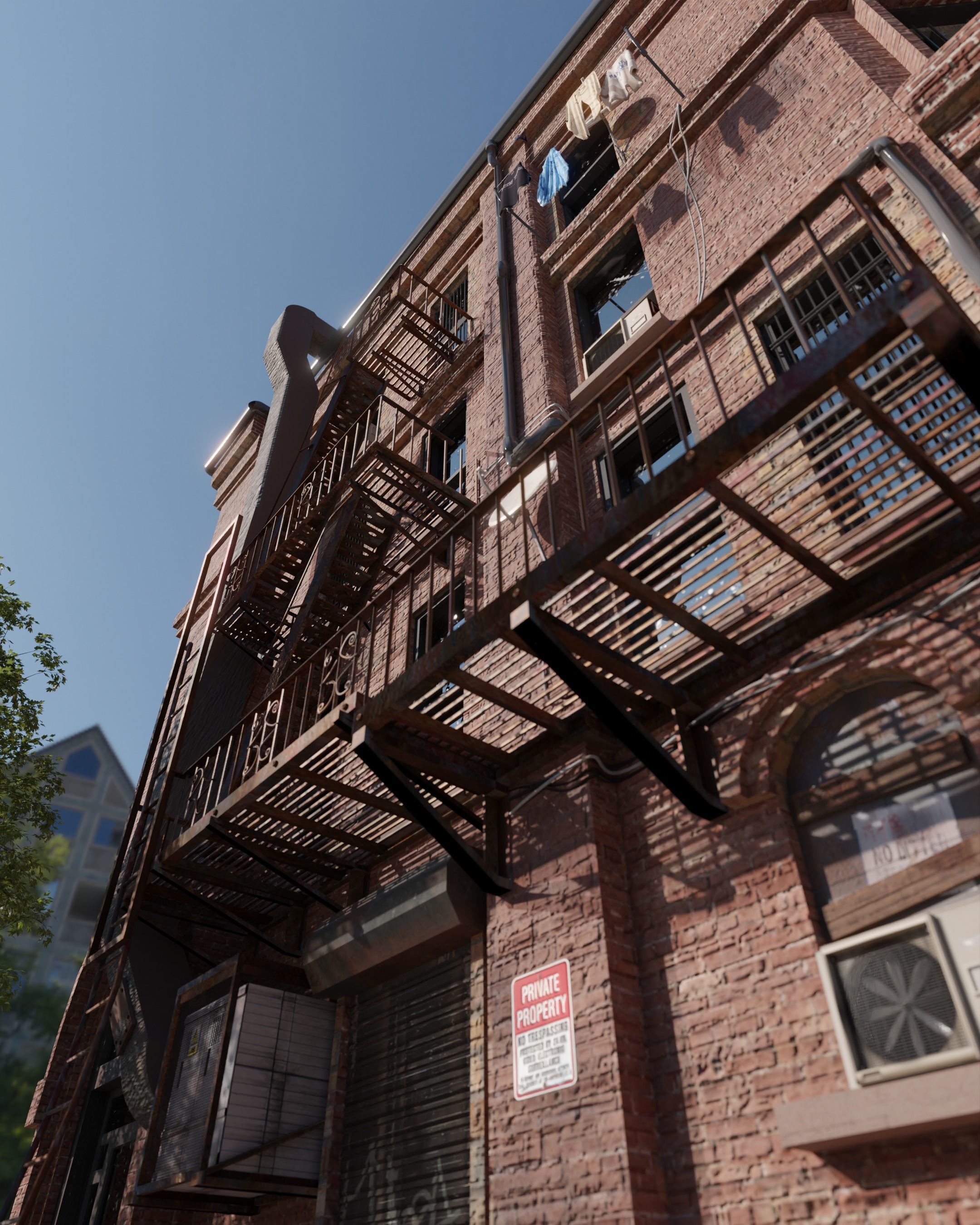Brooklyn building Low-poly 3D model_3