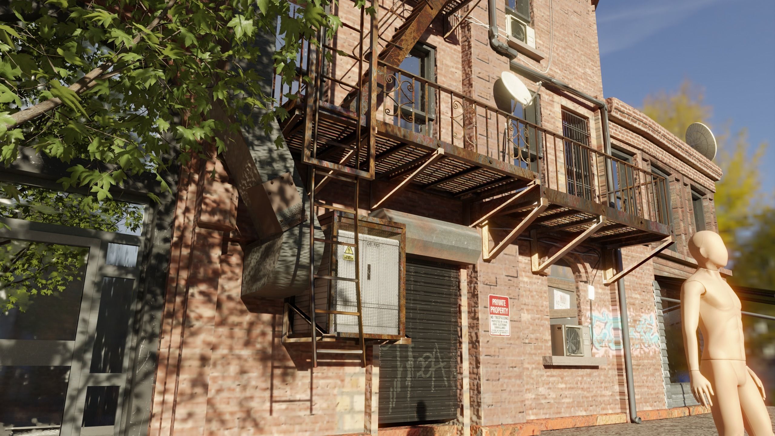 Brooklyn building Low-poly 3D model_6