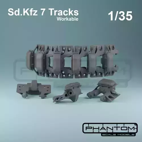 sdkfz 7 Workable Tracks  3D PRINT MODEL 1-35 scale 3D print model