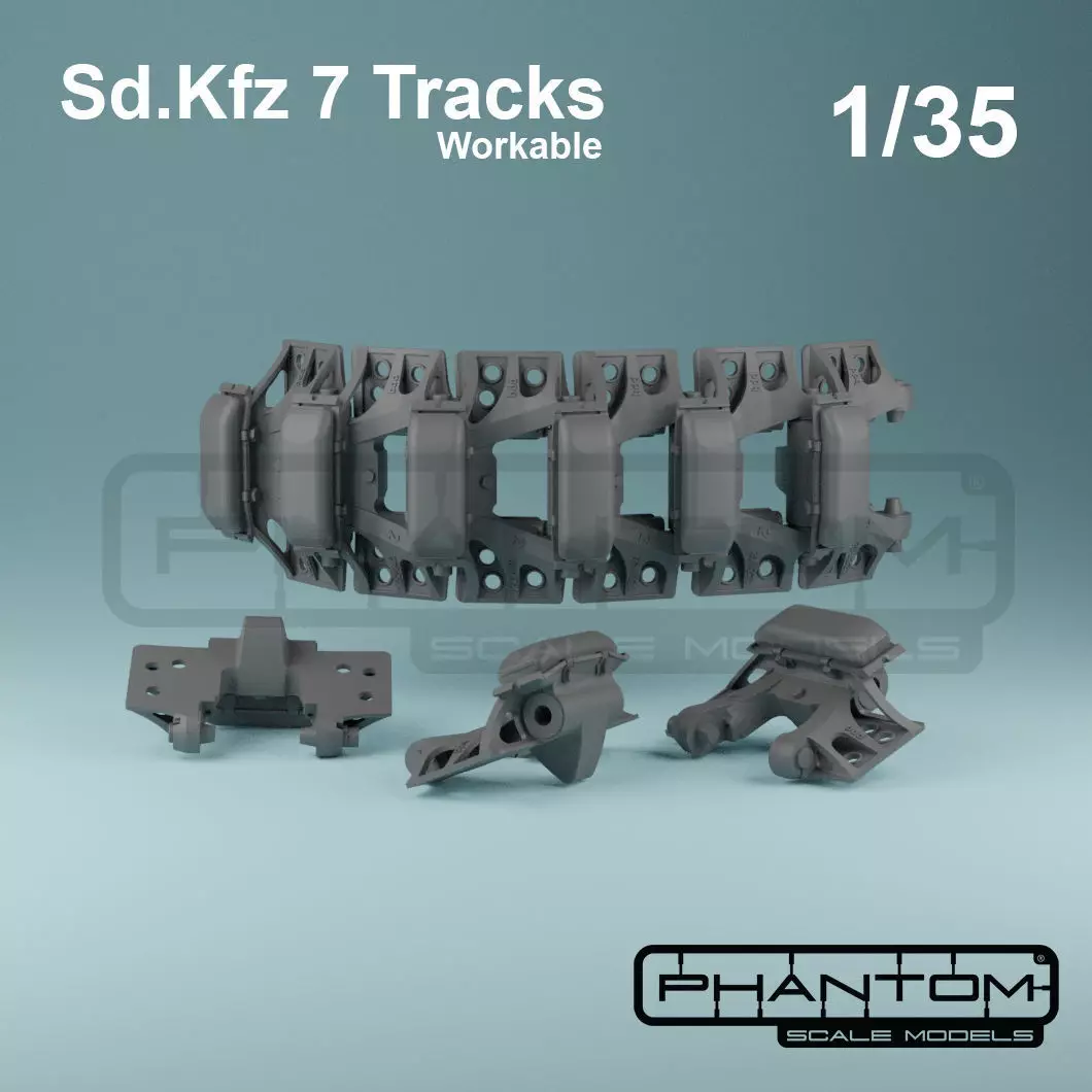 sdkfz 7 Workable Tracks  3D PRINT MODEL 1-35 scale 3D print model_0