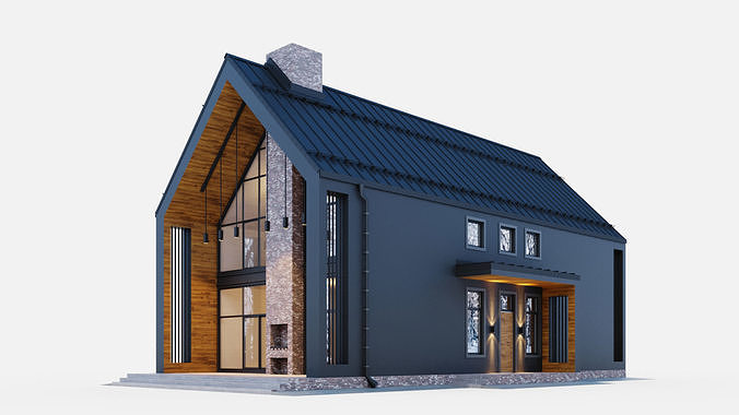 Large barnhouse with perfect layout 3D model 3