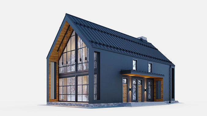 Large barnhouse with perfect layout 3D model 7