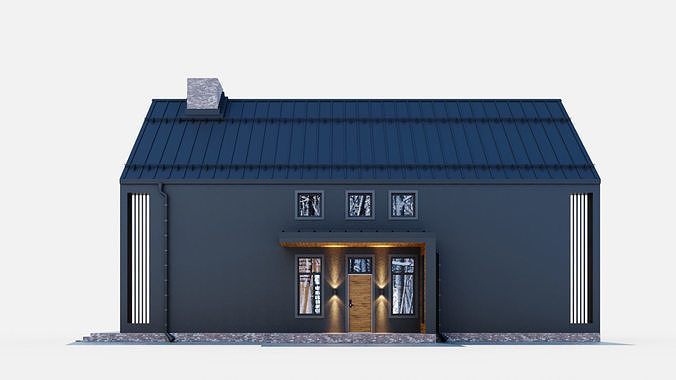 Large barnhouse with perfect layout 3D model 4