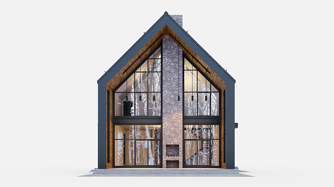 Large barnhouse with perfect layout 3D model 2