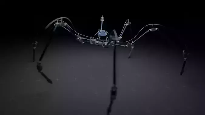 3D Machanical Spider 3D model