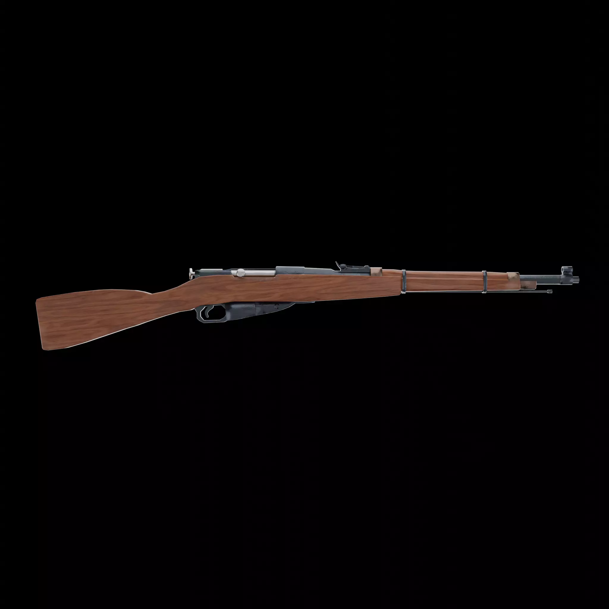Mosin Rifle Low-poly 3D model