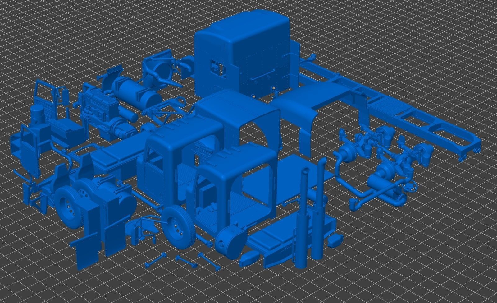 Peterbilt 389 - scale model kit for resin 3D printers 3D print model_62