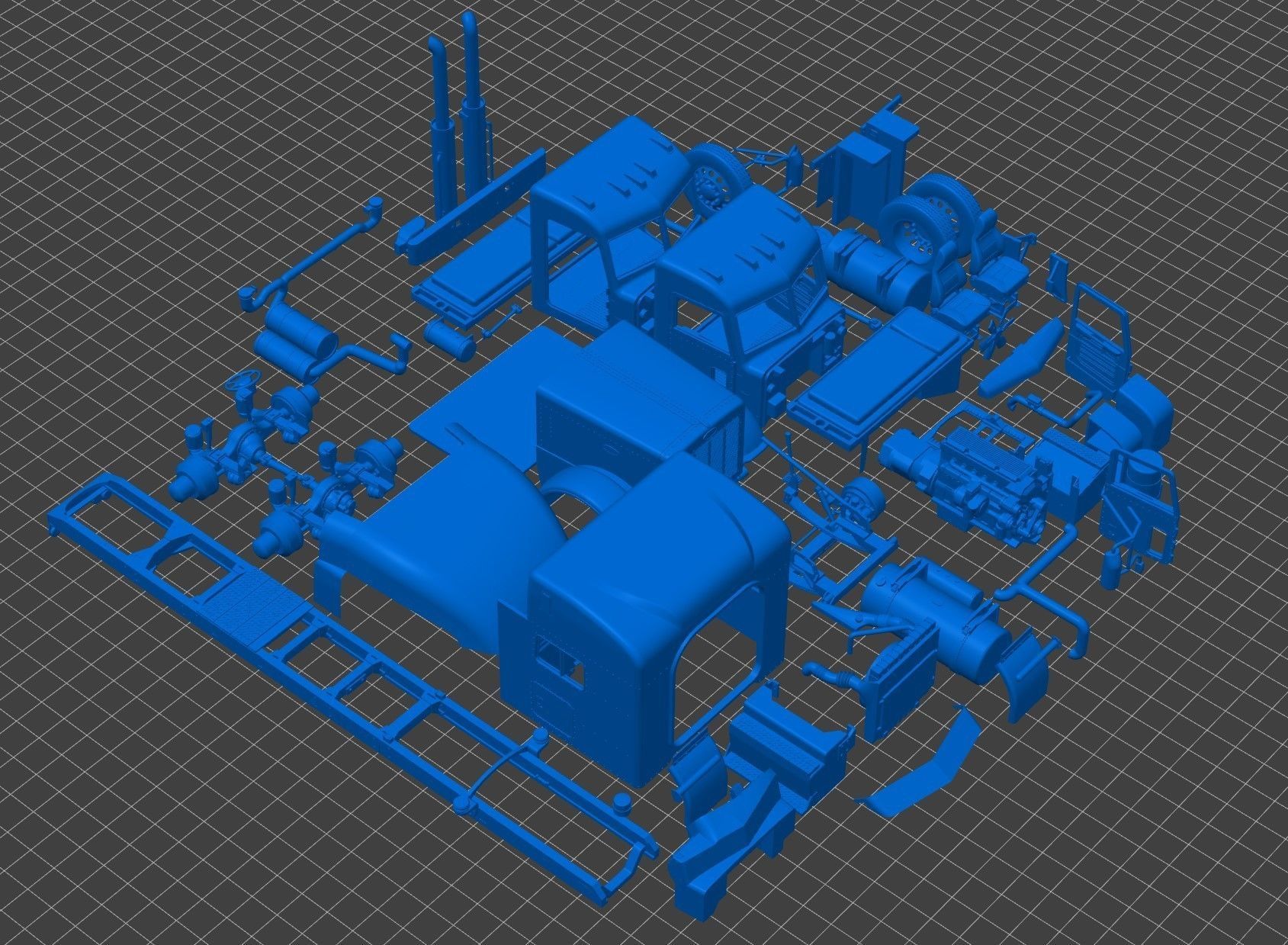 Peterbilt 389 - scale model kit for resin 3D printers 3D print model_46