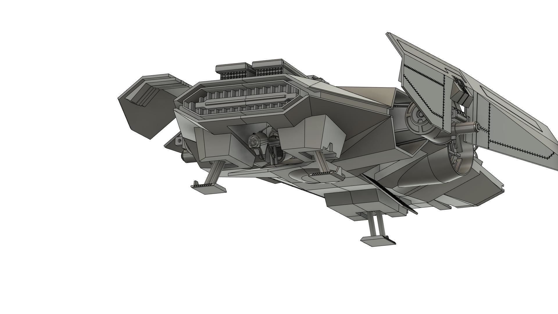 STARWARS ANDOR Luthens Fondor Hauler and speeder 3D print model_6