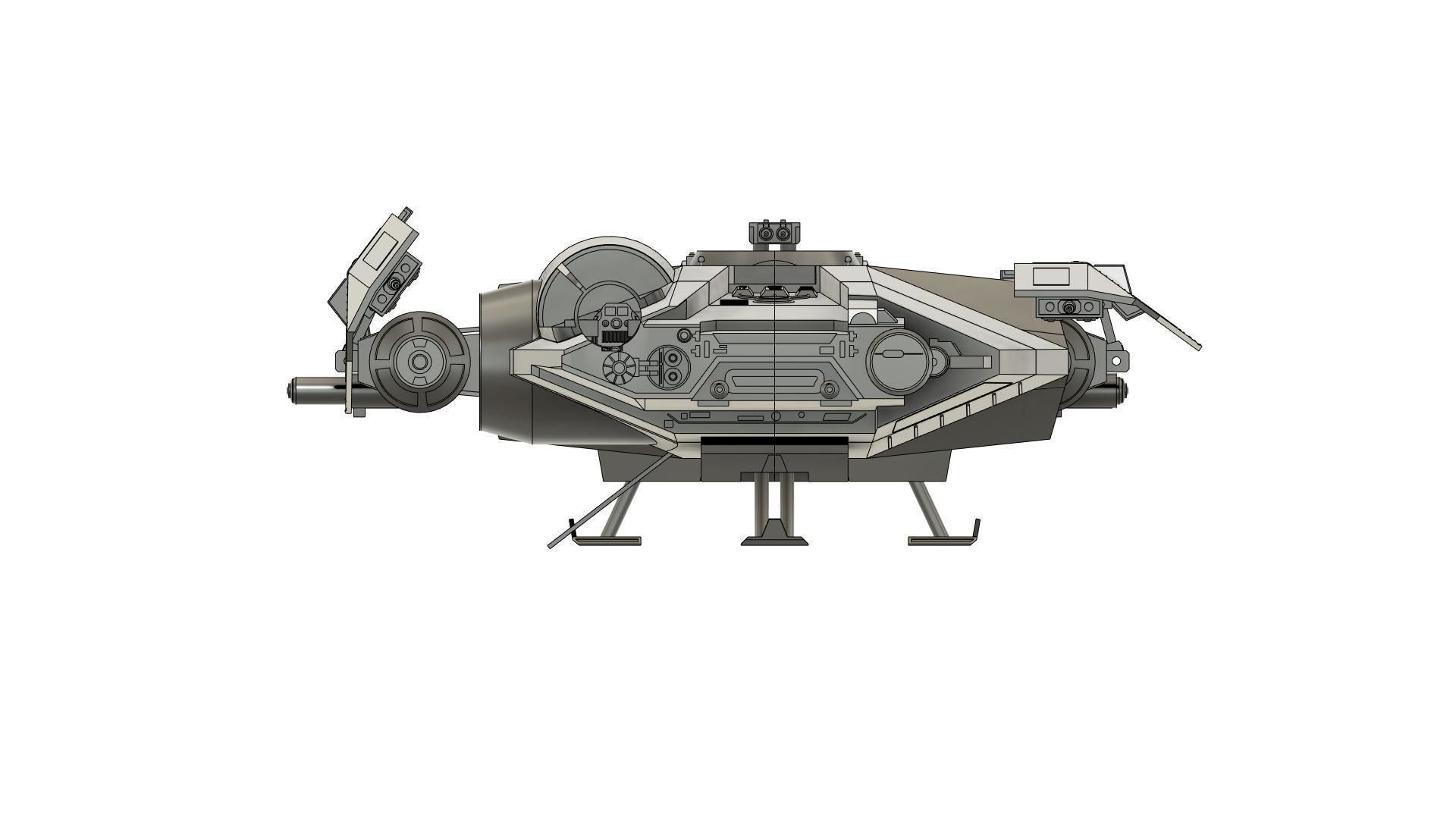 STARWARS ANDOR Luthens Fondor Hauler and speeder 3D print model_1