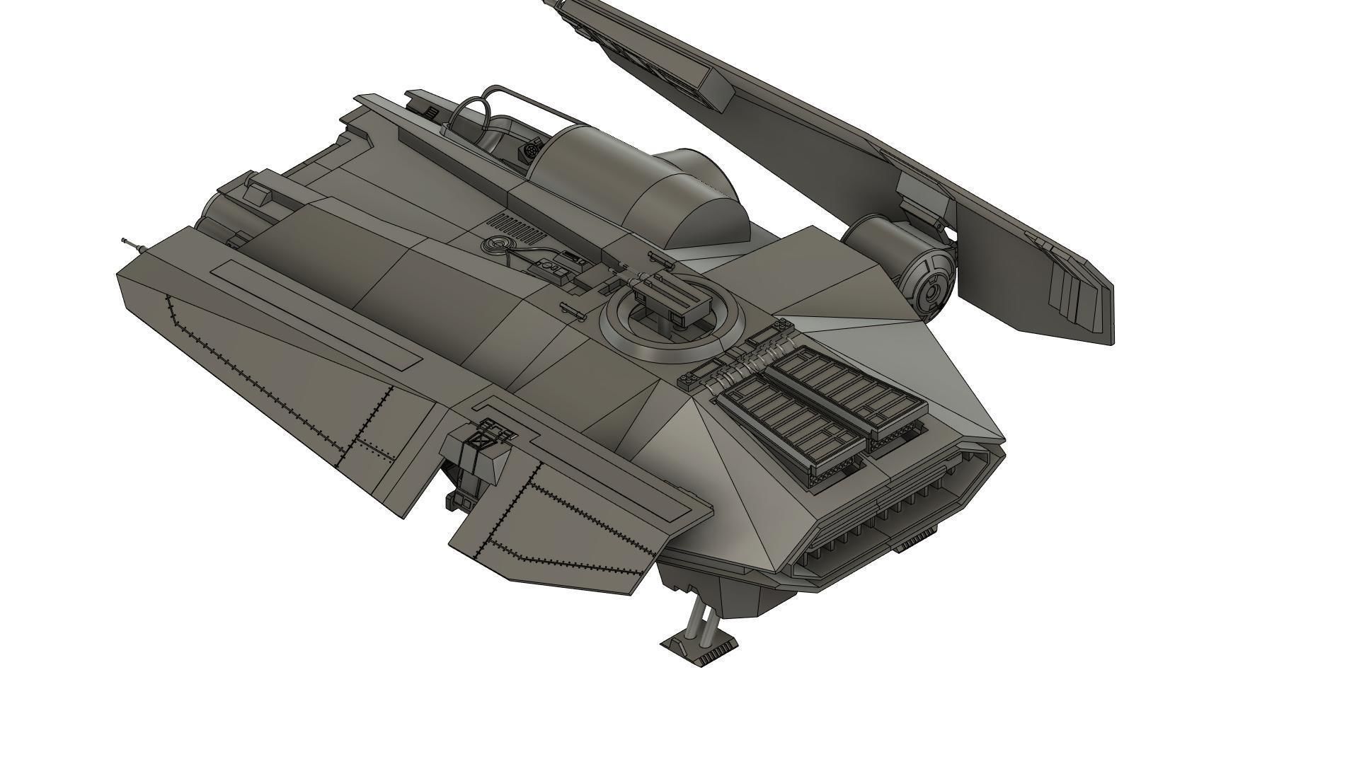 STARWARS ANDOR Luthens Fondor Hauler and speeder 3D print model_5