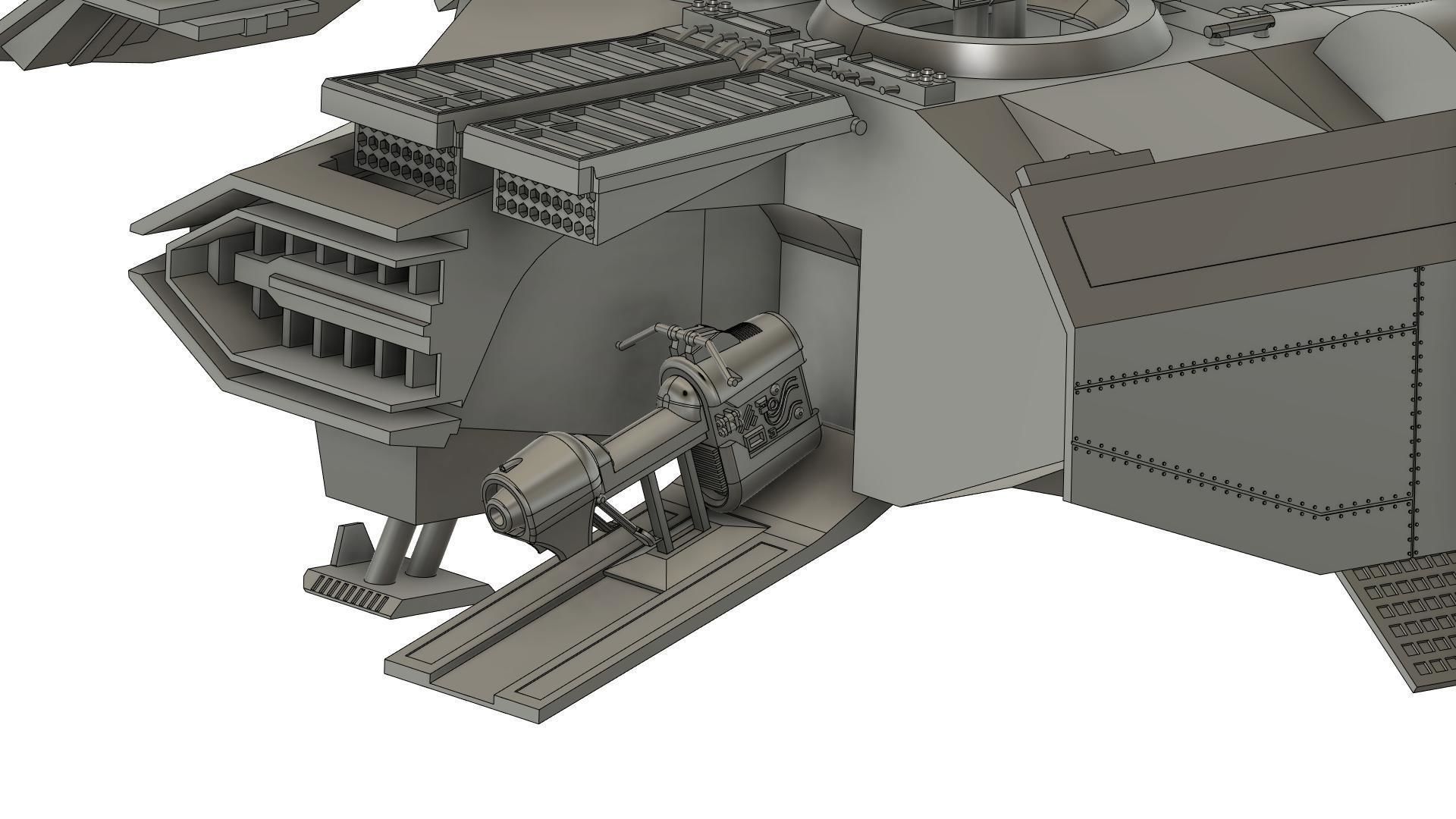 STARWARS ANDOR Luthens Fondor Hauler and speeder 3D print model_4