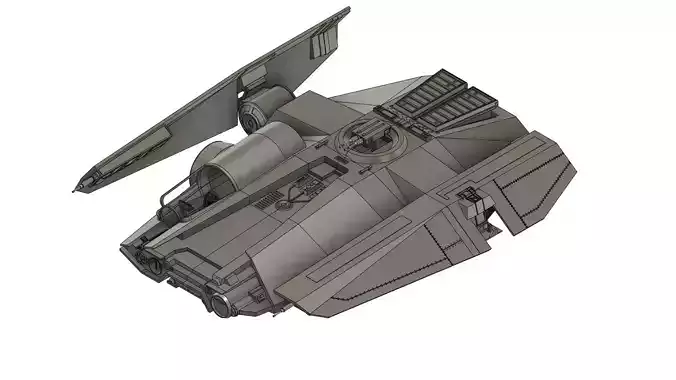 STARWARS ANDOR Luthens Fondor Hauler and speeder 3D print model