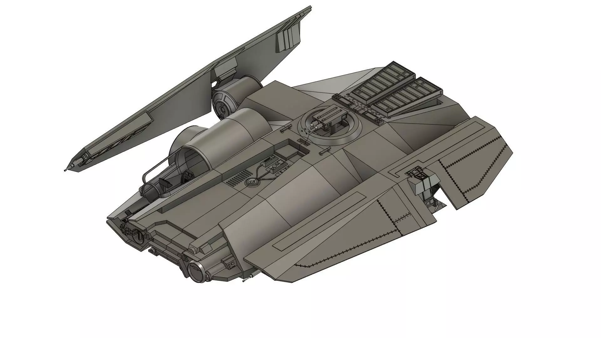 STARWARS ANDOR Luthens Fondor Hauler and speeder 3D print model_0