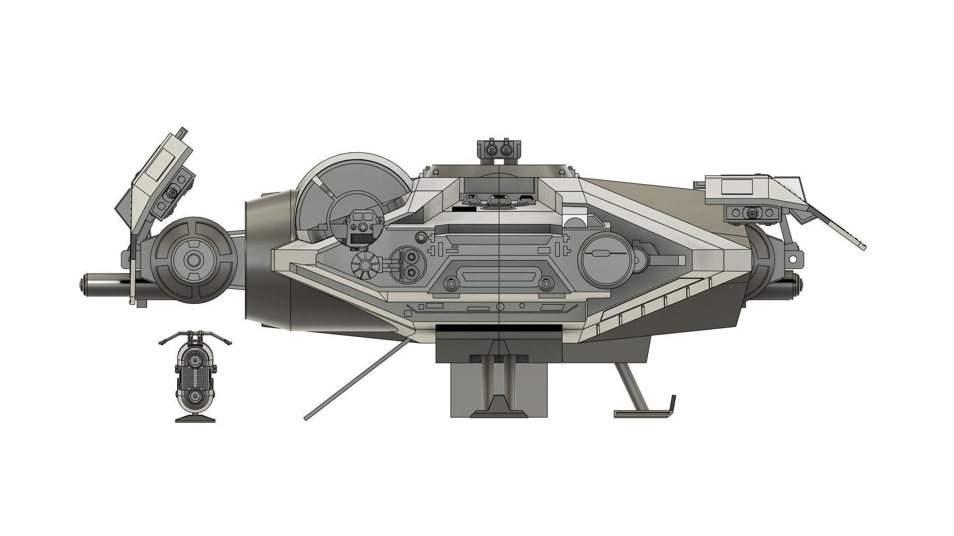 STARWARS ANDOR Luthens Fondor Hauler and speeder 3D print model_3