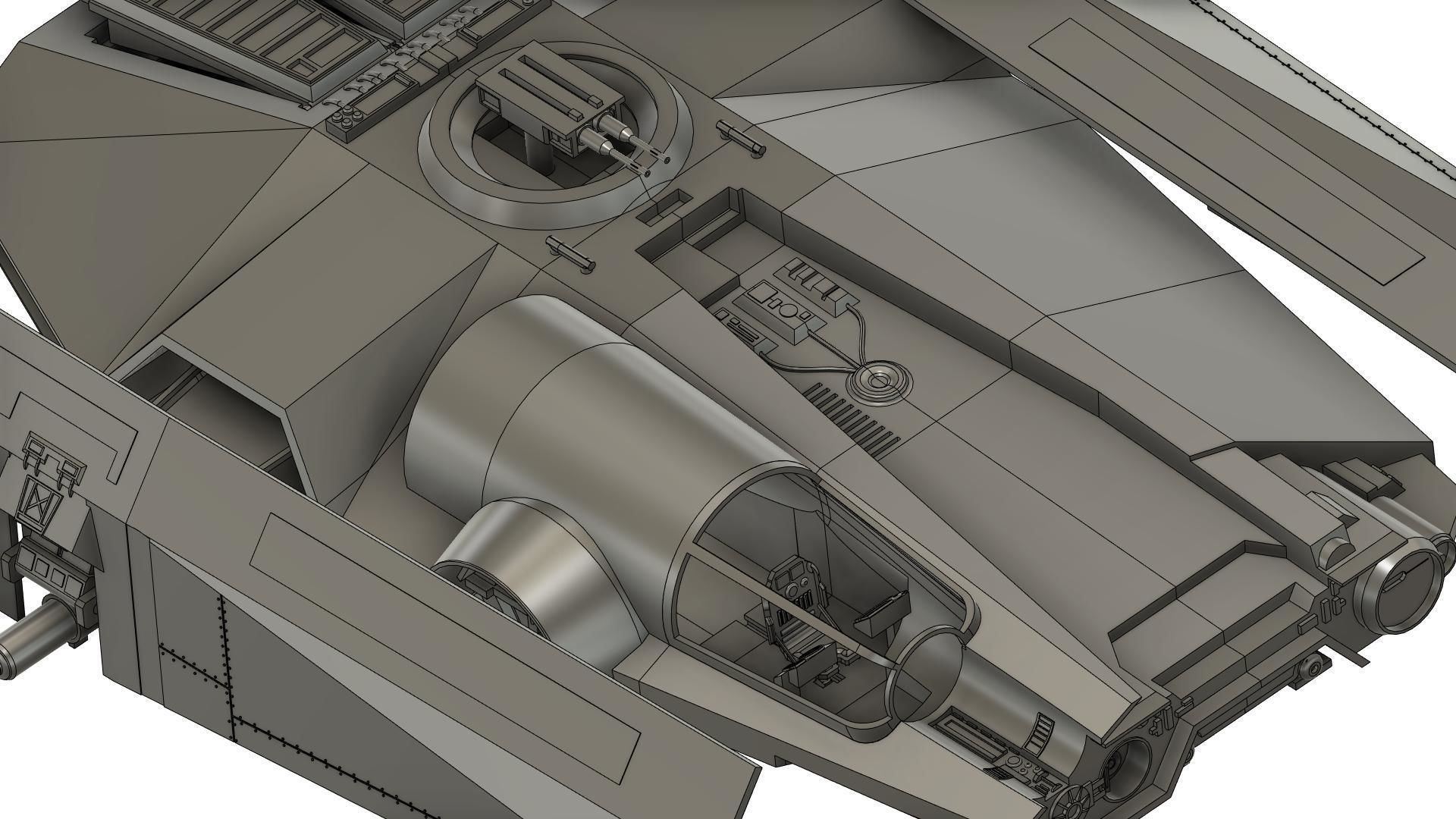 STARWARS ANDOR Luthens Fondor Hauler and speeder 3D print model_7
