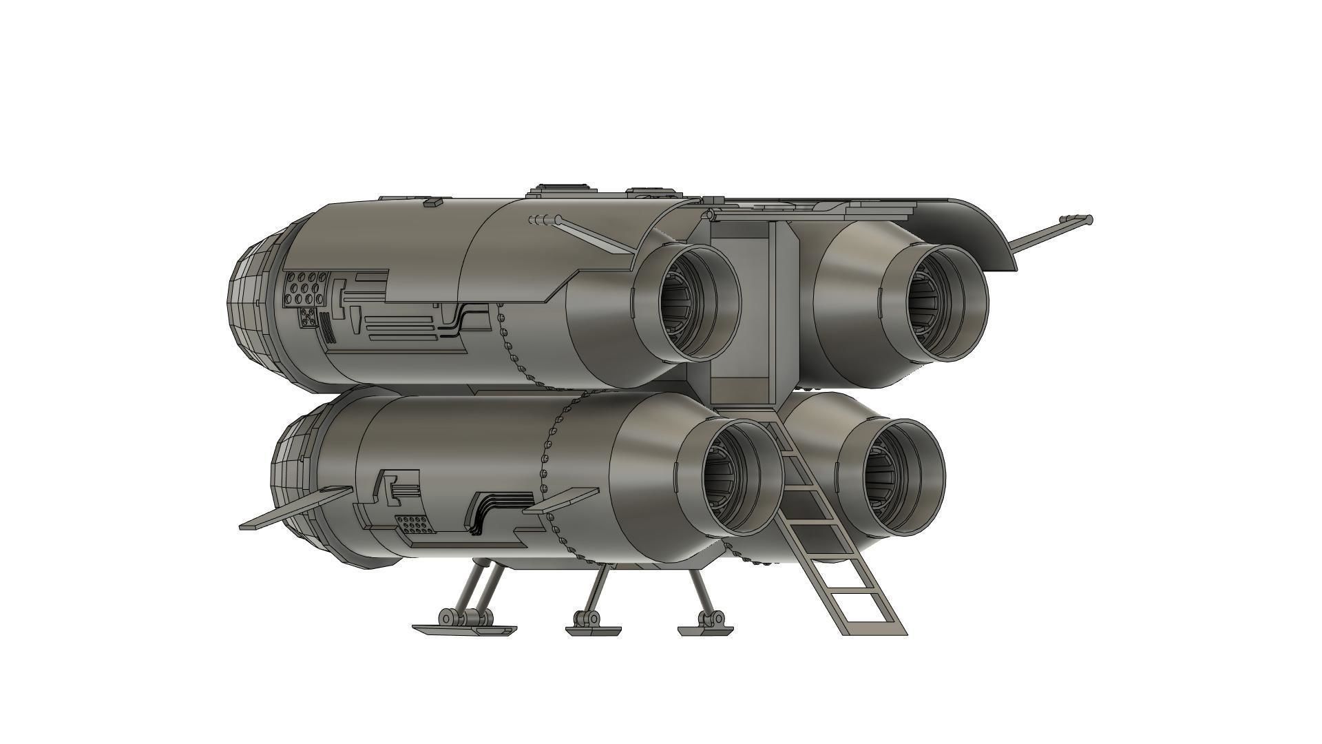 ANDOR quadjumper  ship star wars  3D print model_6