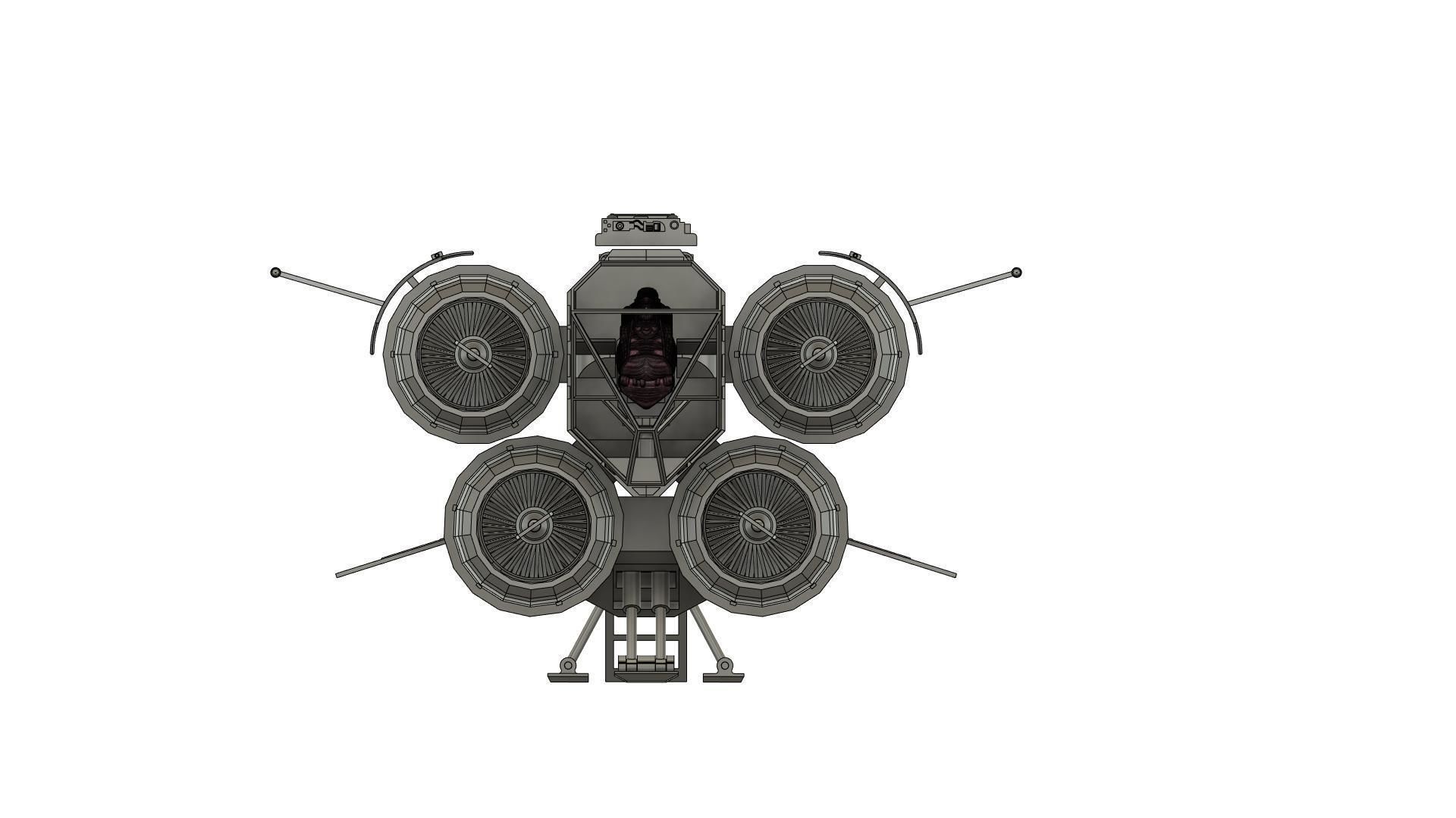 ANDOR quadjumper  ship star wars  3D print model_1