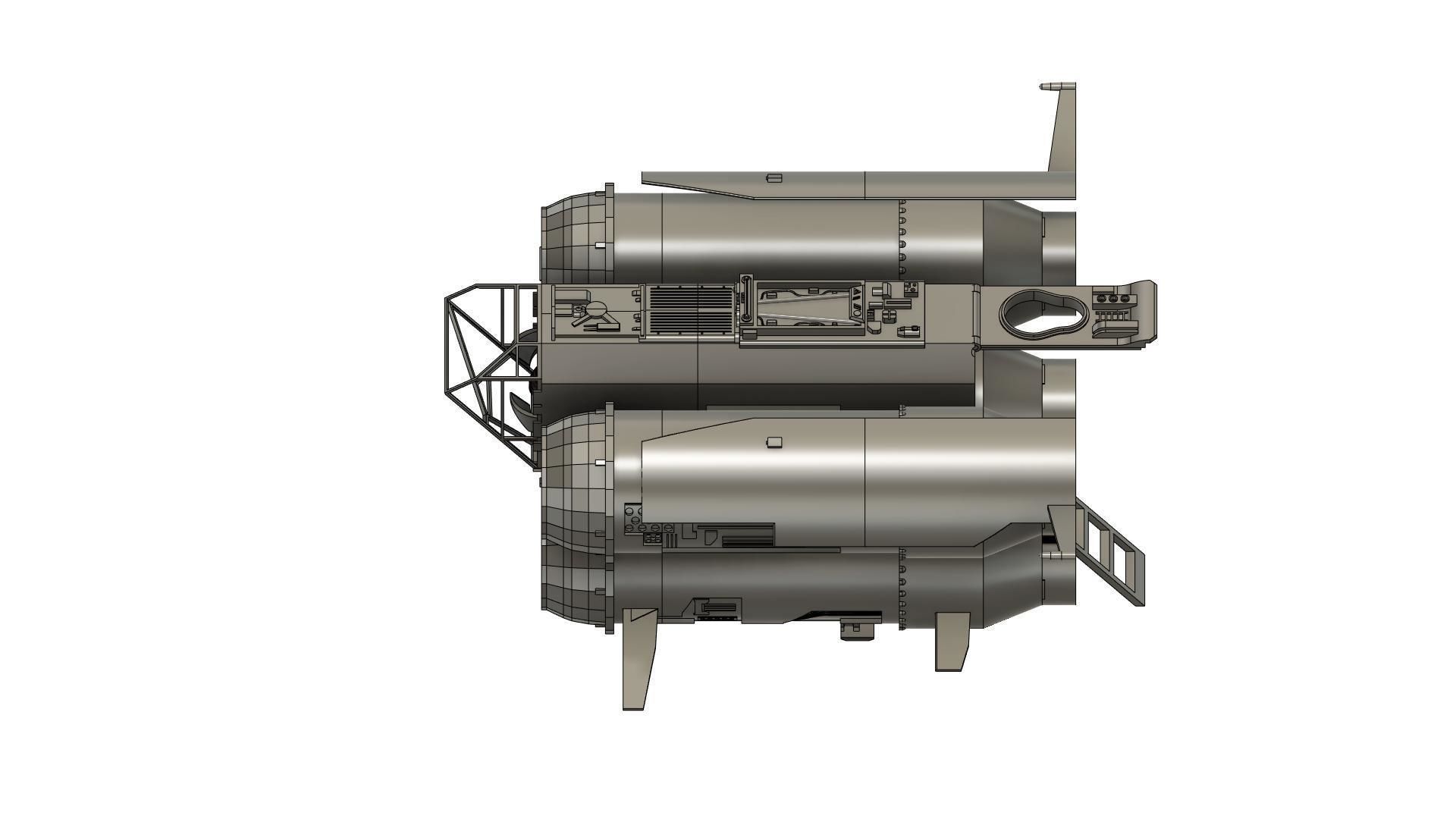 ANDOR quadjumper  ship star wars  3D print model_4