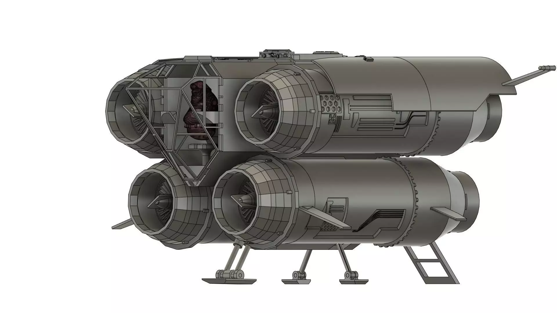 ANDOR quadjumper  ship star wars  3D print model_0