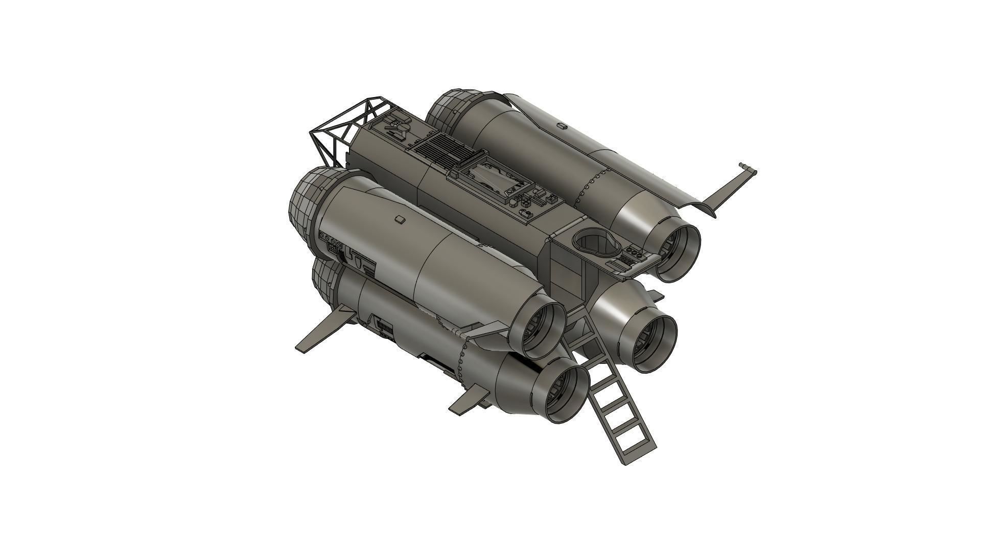 ANDOR quadjumper  ship star wars  3D print model_5