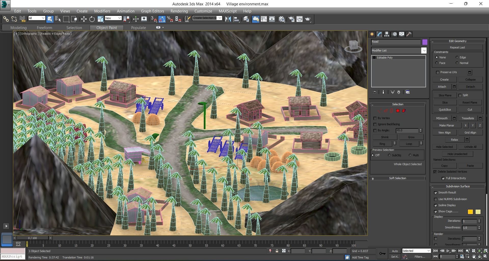 Village Environment Low-poly 3D model_19