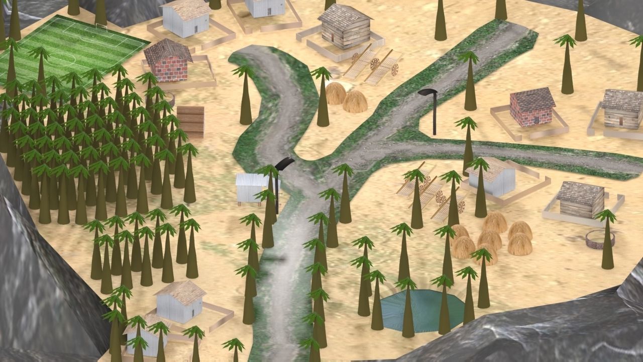 Village Environment Low-poly 3D model_17