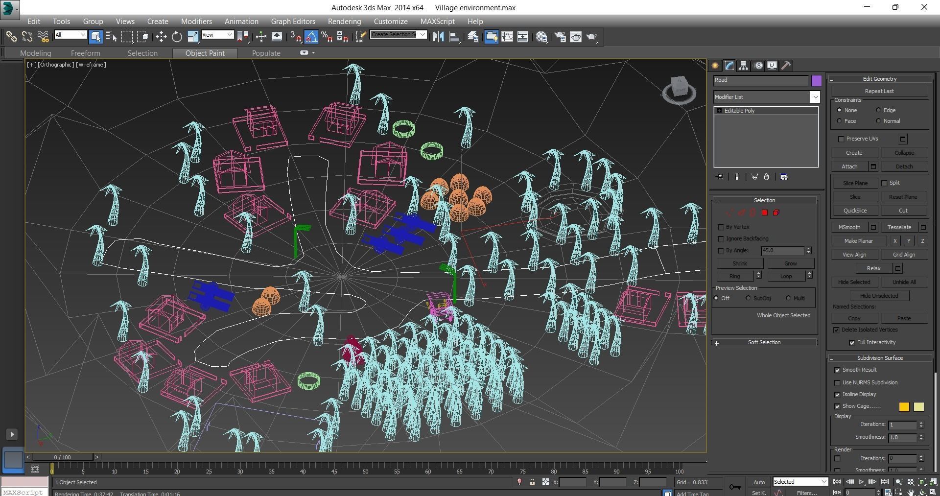 Village Environment Low-poly 3D model_22