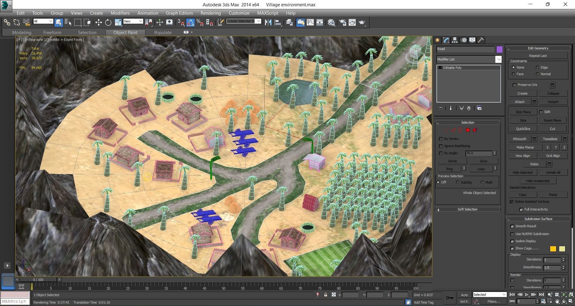 Village Environment Low-poly 3D model_24