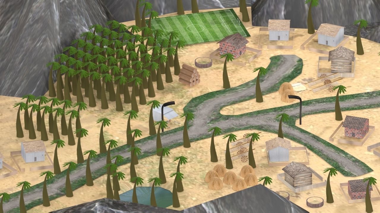Village Environment Low-poly 3D model_15