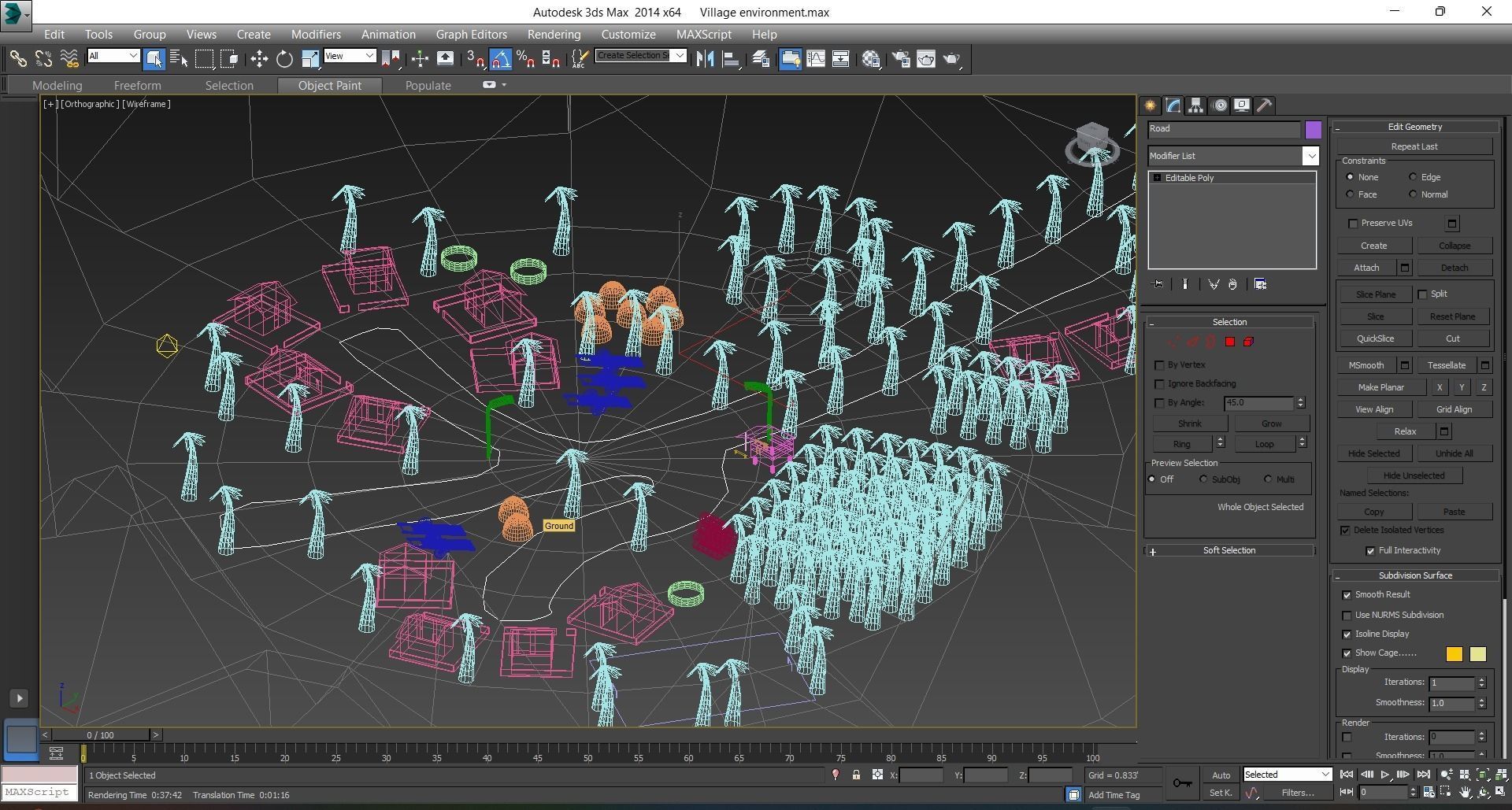 Village Environment Low-poly 3D model_23
