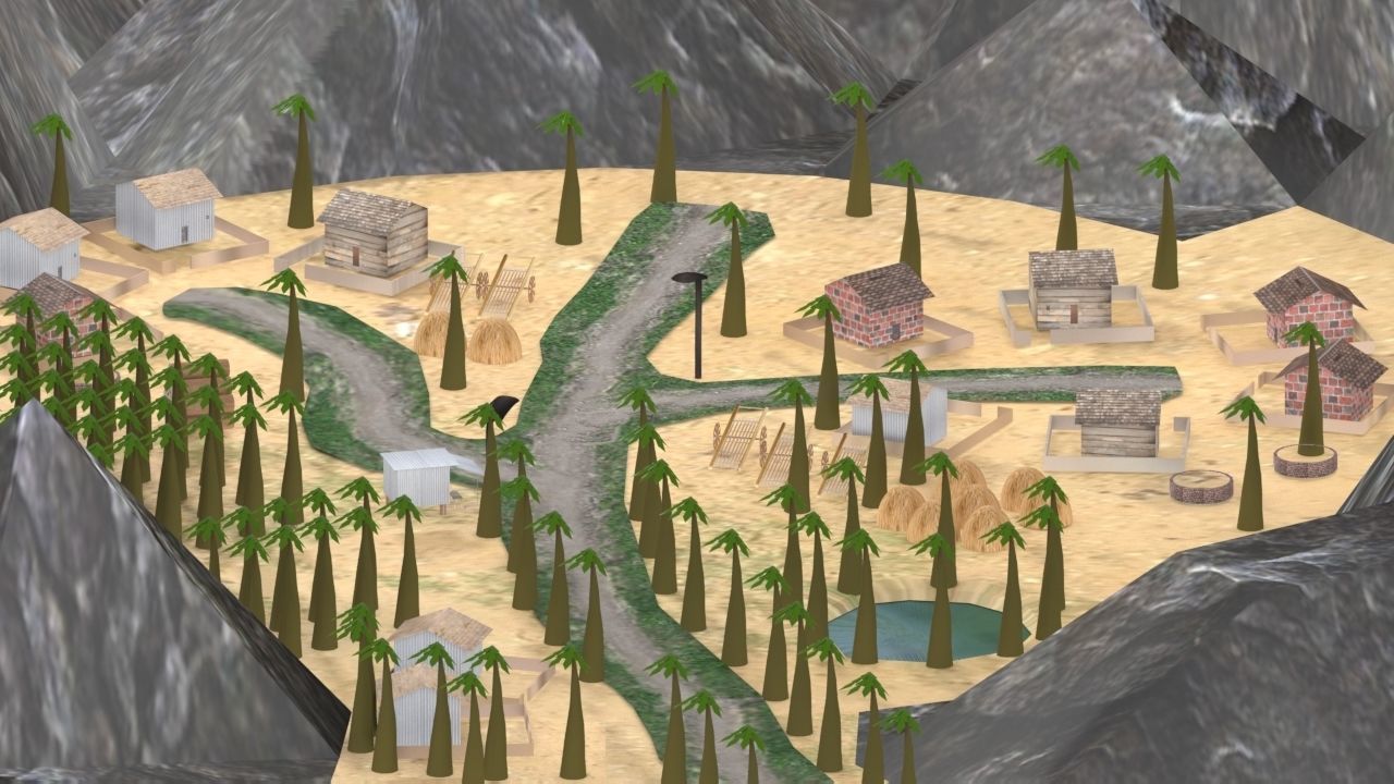Village Environment Low-poly 3D model_18