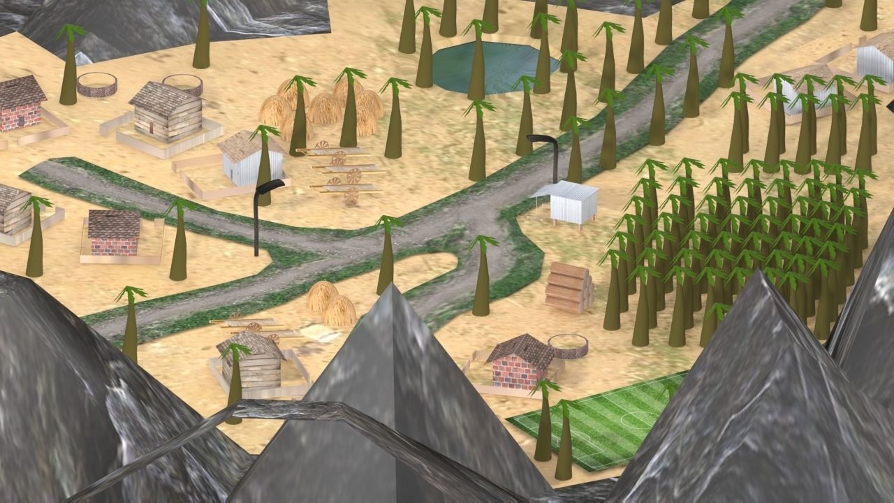 Village Environment Low-poly 3D model_7