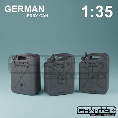 WEHRMACHT GERMAN WW2  JERRY CAN SET -  1-35 SCALE 3D print model 3D print model