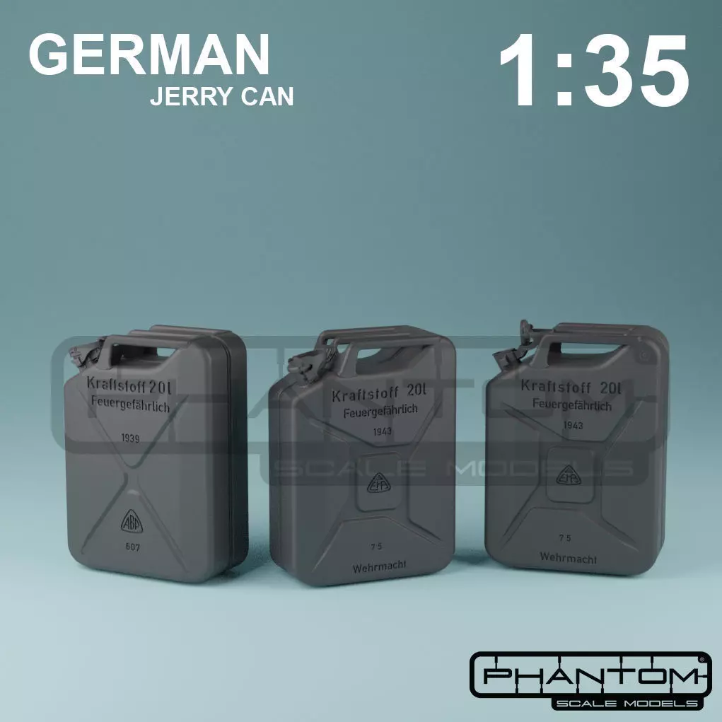 WEHRMACHT GERMAN WW2  JERRY CAN SET -  1-35 SCALE 3D print model 3D print model_0