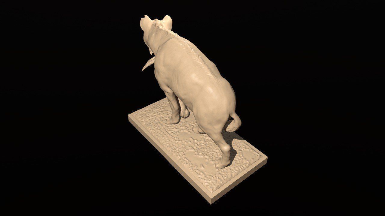 Hyena with prey 3D print model_10