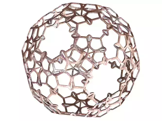 Wireframe Shape Sierpinski Buckyball 3D print model