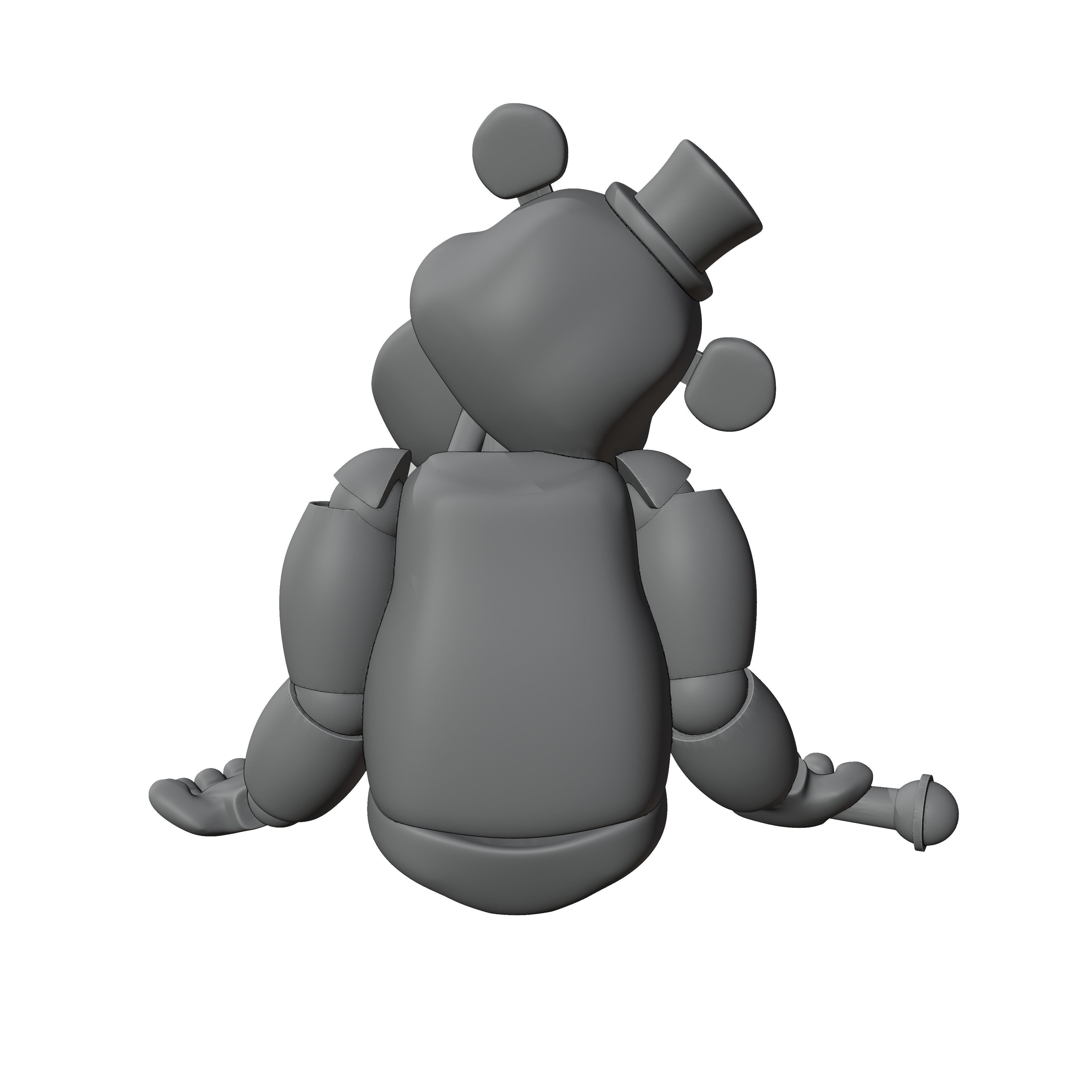 Golden Freddy 3D print model_3